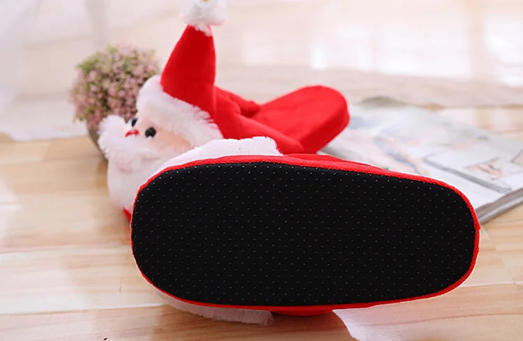 Santa Claus Cartoon Indoor Floor Plush Shoe