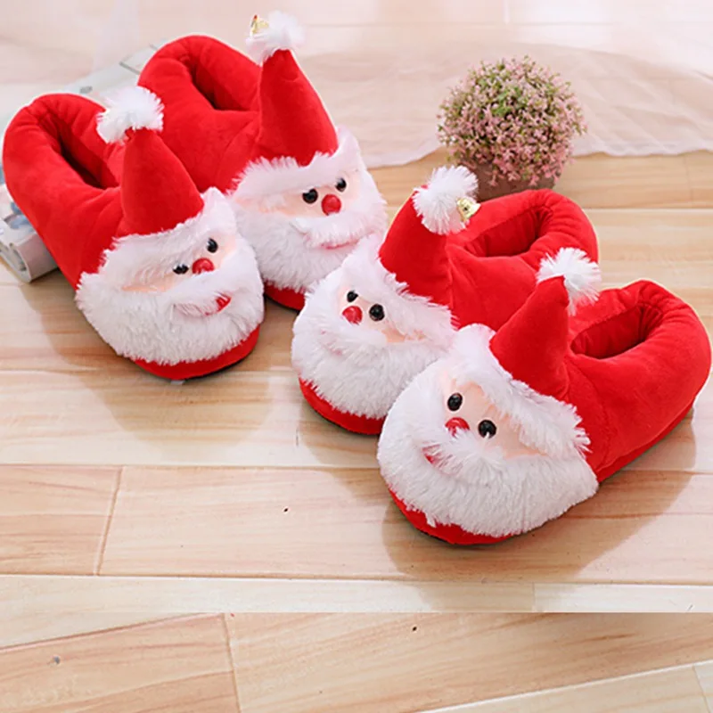 Santa Claus Cartoon Indoor Floor Plush Shoe