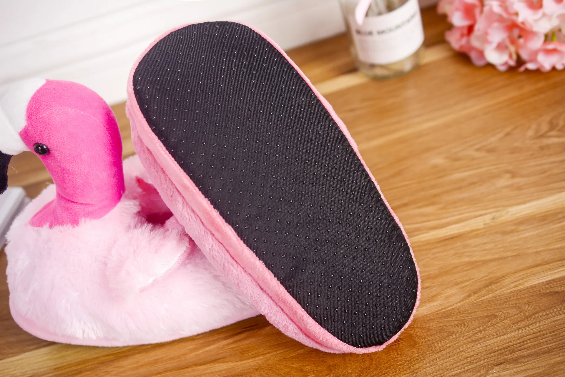 Flamingo Cartoon Soft Short Plush Shoe Flamingo Cartoon Soft Short Plush Shoe
