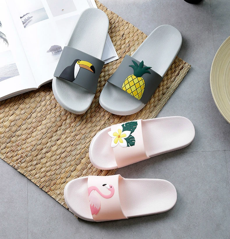 Flamingo Cartoon Flip Flops Non-Slip Slipper