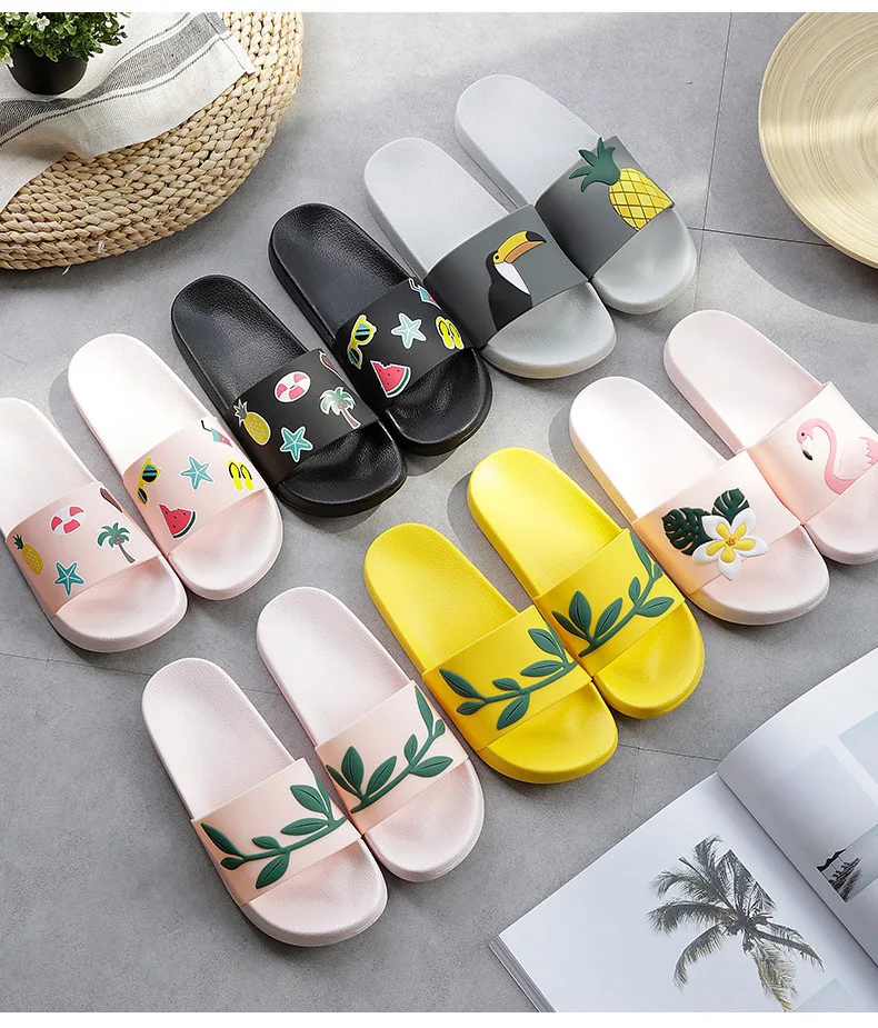 Flamingo Cartoon Flip Flops Non-Slip Slipper