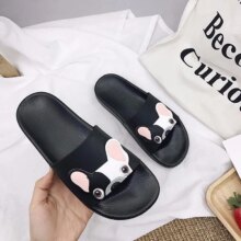 Bulldog Cartoon Flat Comfortable Bathroom Slipper Bulldog Cartoon Flat Comfortable Bathroom Slipper
