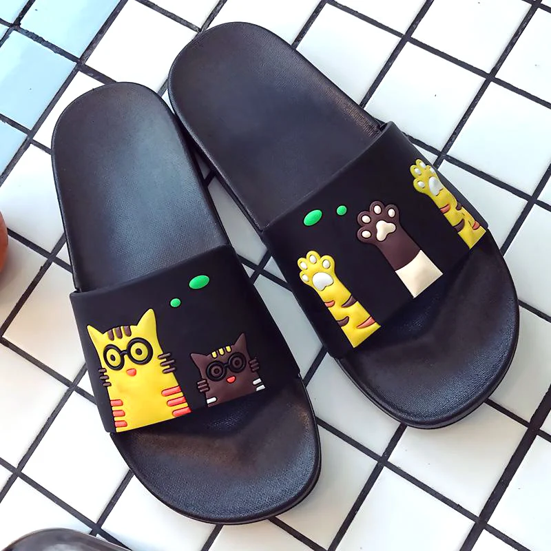 Cat Cartoon Flip Flops Beach Slipper
