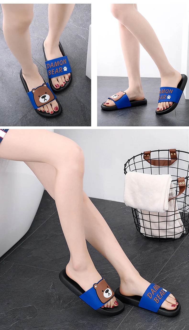 Cat Cartoon Flip Flops Beach Slipper