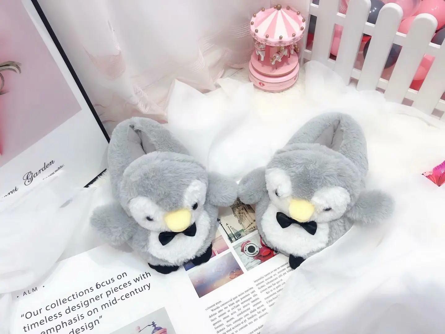 Couples Penguin Indoor Soft Warm Shoe Couples Penguin Indoor Soft Warm Shoe