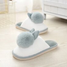 Hairball Comfortable Short Plush Indoor Flat Slipper Hairball Comfortable Short Plush Indoor Flat Slipper