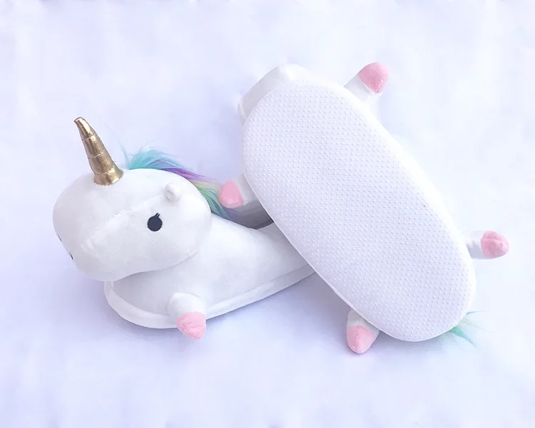 Unicorn Cartoon Plush Indoor Bedroom Shoe