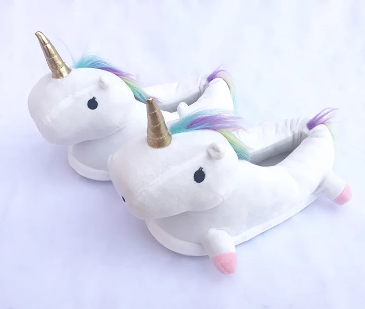 Unicorn Cartoon Plush Indoor Bedroom Shoe