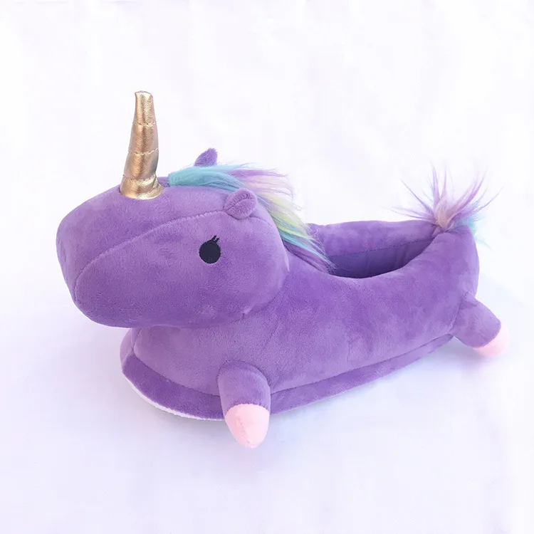 Unicorn Cartoon Plush Indoor Bedroom Shoe
