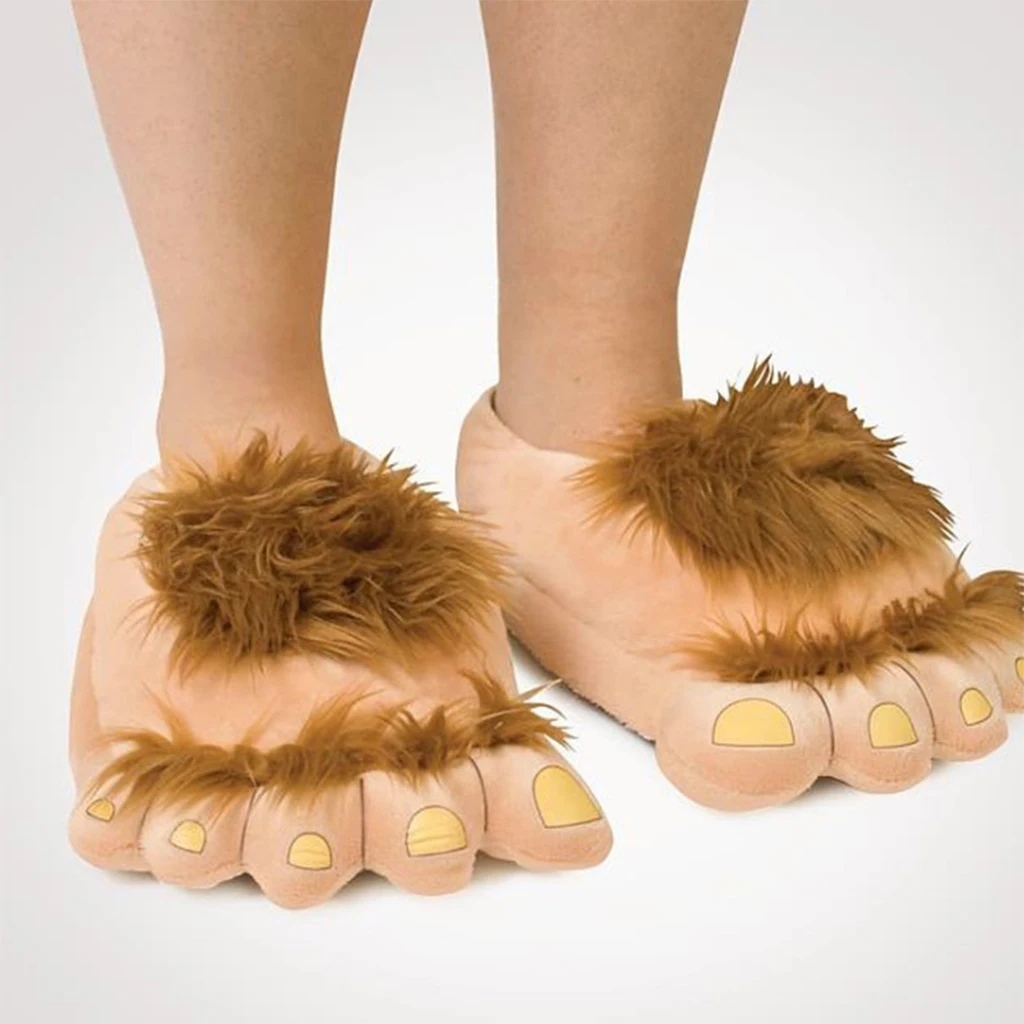 Cartoon Furry Hobbit Warm Slippers