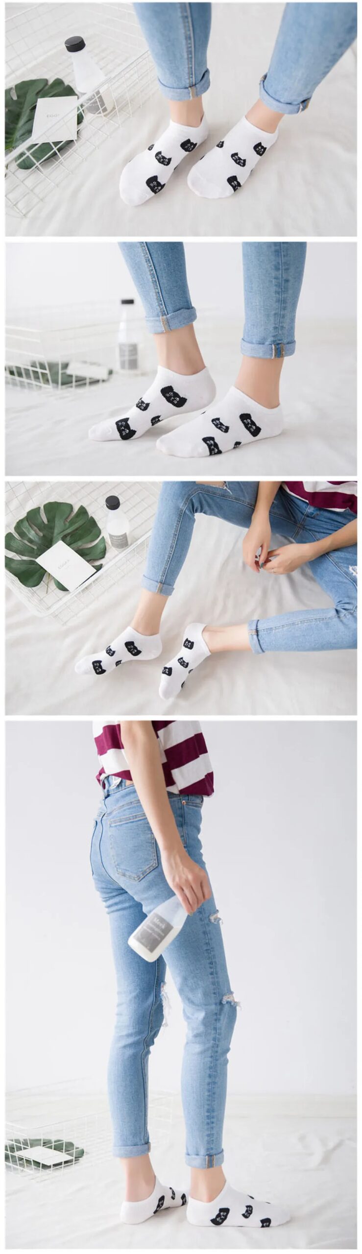 Kawaii Cat Animal Casual Soft Short Sock
