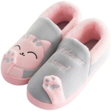 Animal Cat Plush Couple Indoor Slipper Animal Cat Plush Couple Indoor Slipper