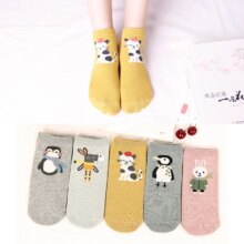 Cute Cat Animal With Red Heart Ankle Socks For Women Cute Cat Animal With Red Heart Ankle Socks For Women