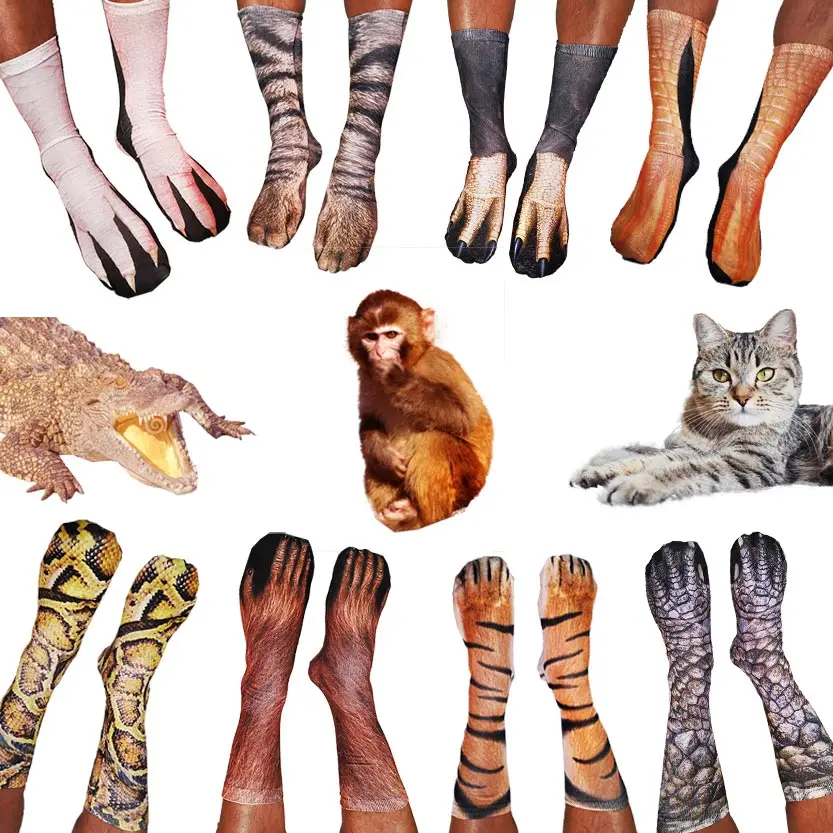 Animal Paw Print 3d Socks For Men