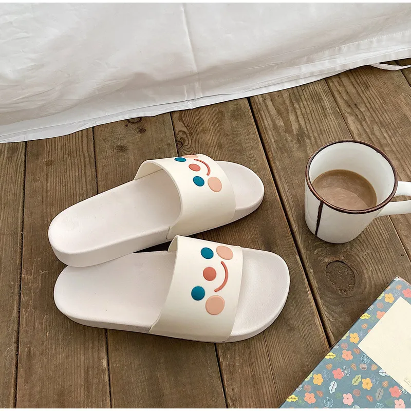 Kawaii Cat Smile Face Cartoon Flat Platform Slippers Kawaii Cat Smile Face Cartoon Flat Platform Slippers