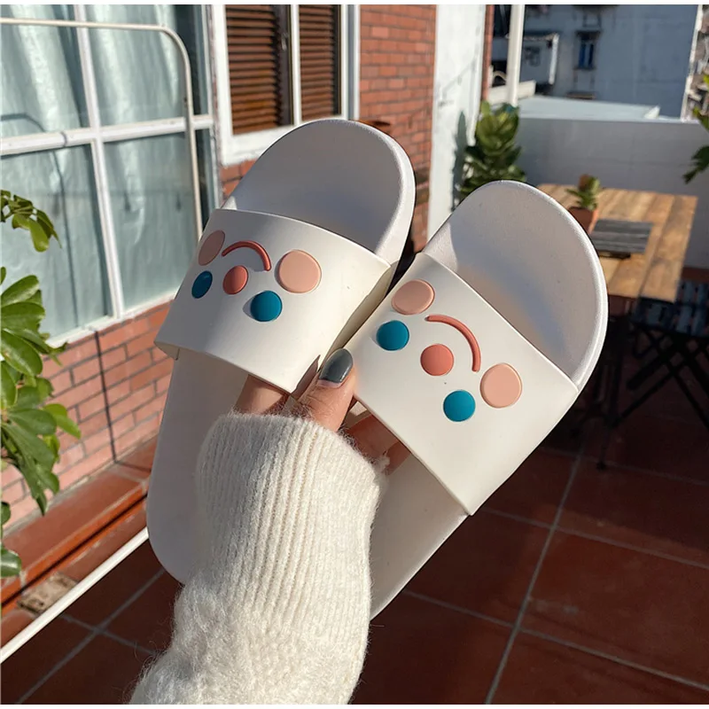 Kawaii Cat Smile Face Cartoon Flat Platform Slippers Kawaii Cat Smile Face Cartoon Flat Platform Slippers