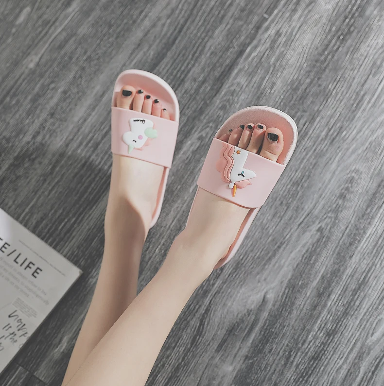Unicorn Cartoon Flip Flops Non-Slip Soft Home Slippers