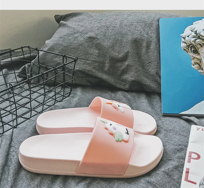 Unicorn Cartoon Flip Flops Non-Slip Soft Home Slippers