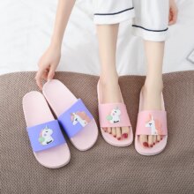 Unicorn Cartoon Flip Flops Non-Slip Soft Home Slippers Unicorn Cartoon Flip Flops Non-Slip Soft Home Slippers