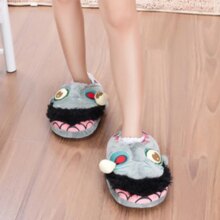 Cartoon Monster Soft Zombie Fur Plush Casual Shoes For Women Cartoon Monster Soft Zombie Fur Plush Casual Shoes For Women