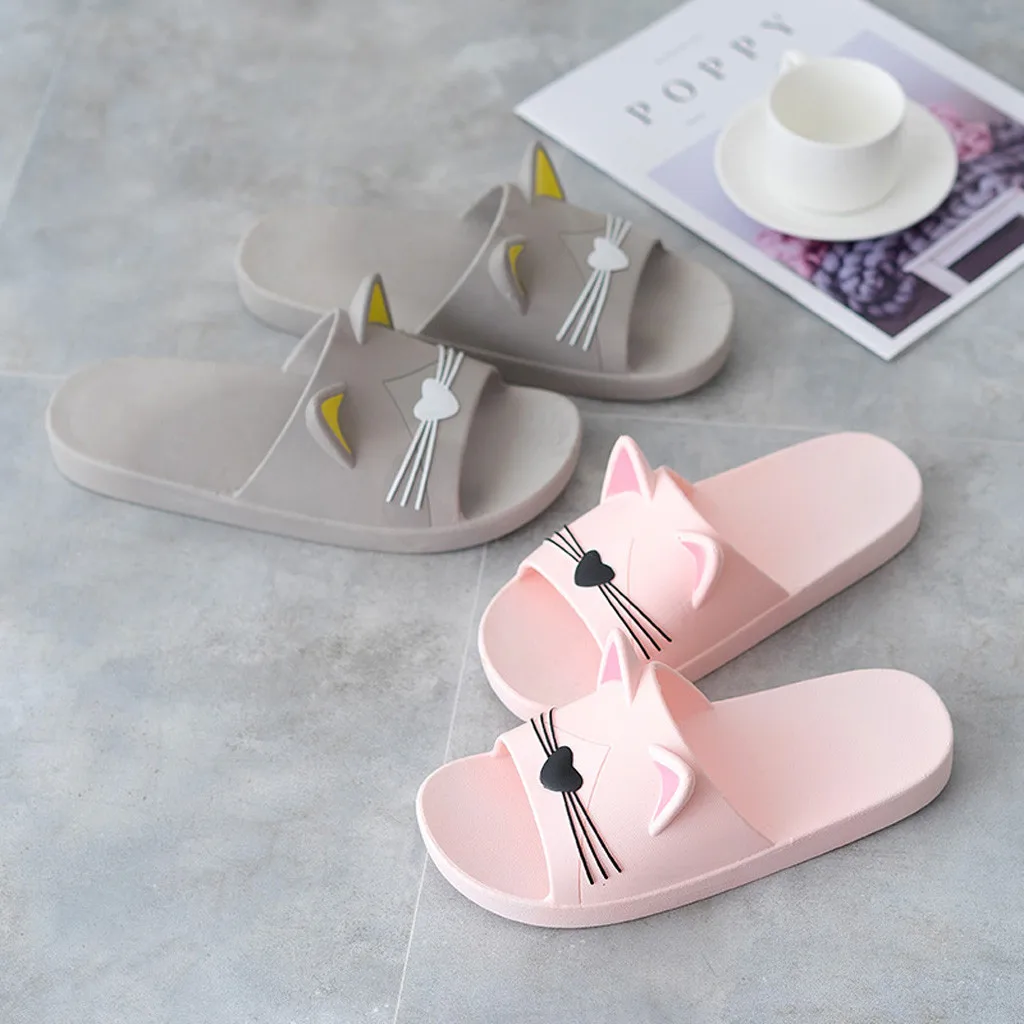 Cartoon Cat Indoors Floor Sandals