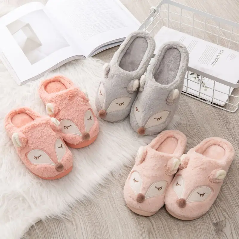 Animal Fox Design Indoor Slippers