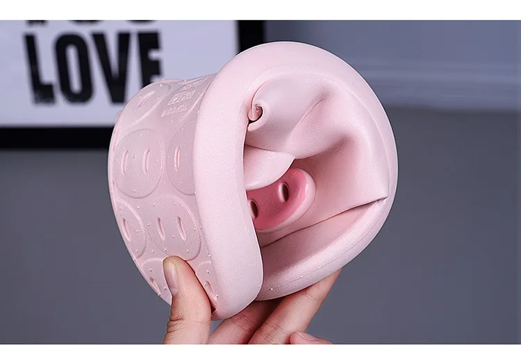Cartoon Pig Indoor Flat Slippers