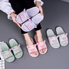 Cartoon Pig Indoor Flat Slippers Cartoon Pig Indoor Flat Slippers
