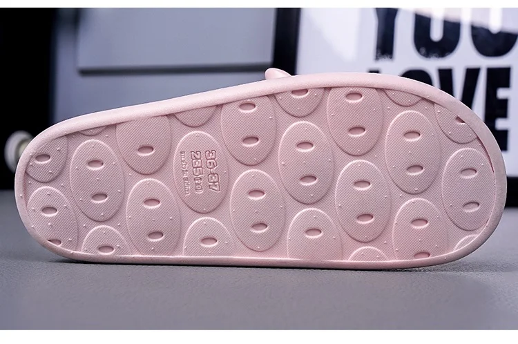 Cartoon Pig Indoor Flat Slippers