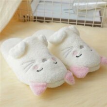 White Cat Cartoon Plush Animal Slippers White Cat Cartoon Plush Animal Slippers