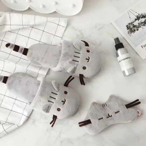 Cat Cartoon Plush Indoor Warm Slippers