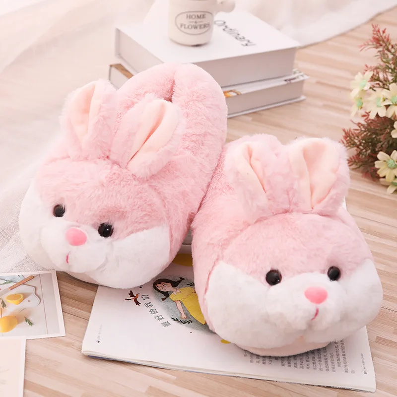 Pink Bunny Cartoon Indoor Floor Slippers