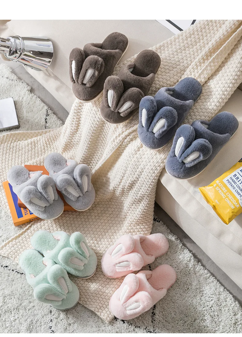 Cartoon Bunny Rabbit Nonslip Indoor Warm Slippers