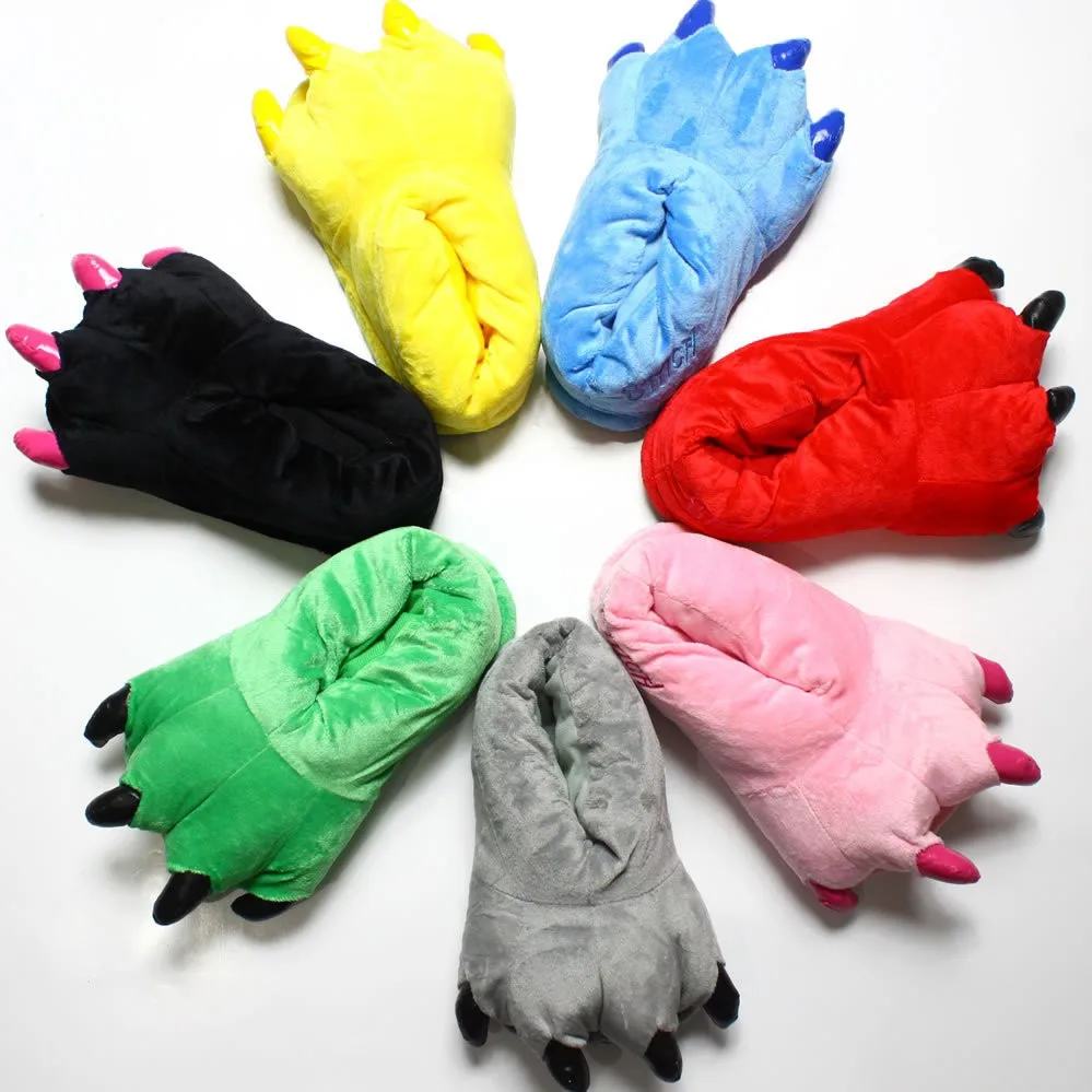 Animal Monster Paw Cute Plush Slippers