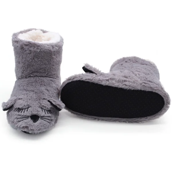 Animal Cat Prints Warm Plush Slippers Animal Cat Prints Warm Plush Slippers