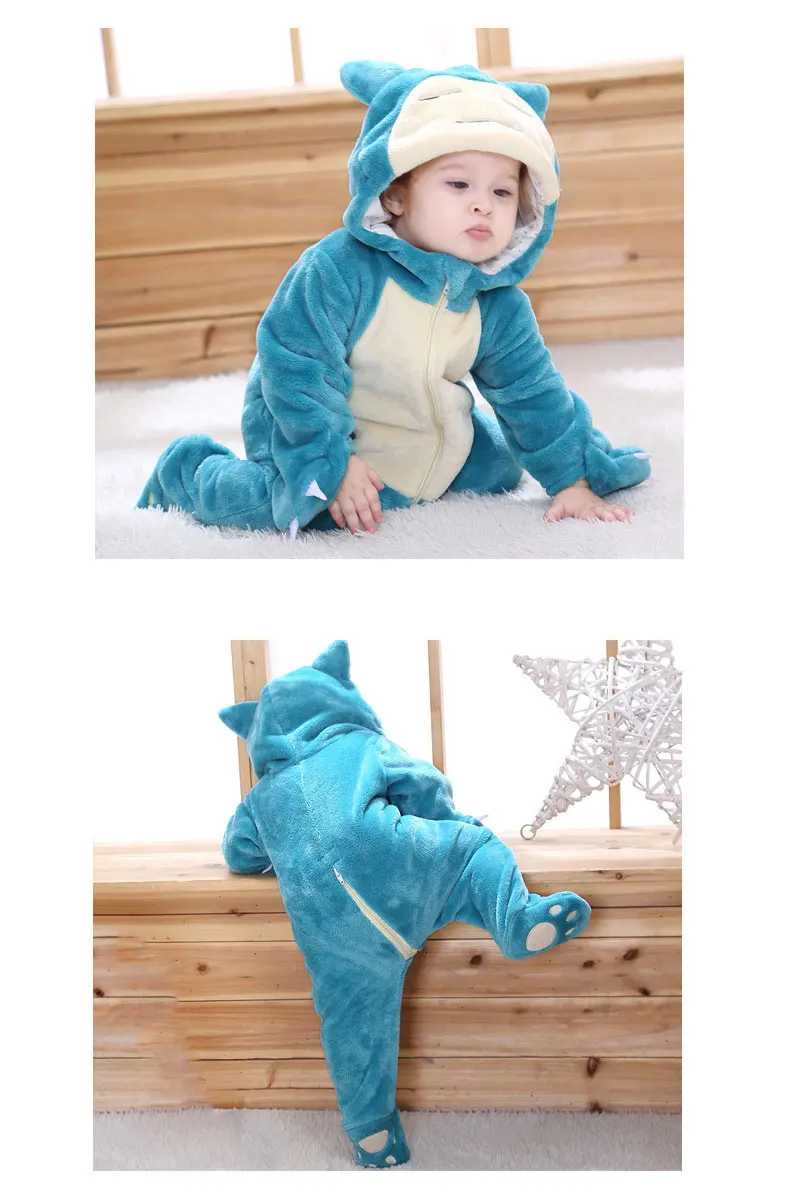Snorlax Baby Romper Soft Warm Kigurumi Onesie Pajama Costume