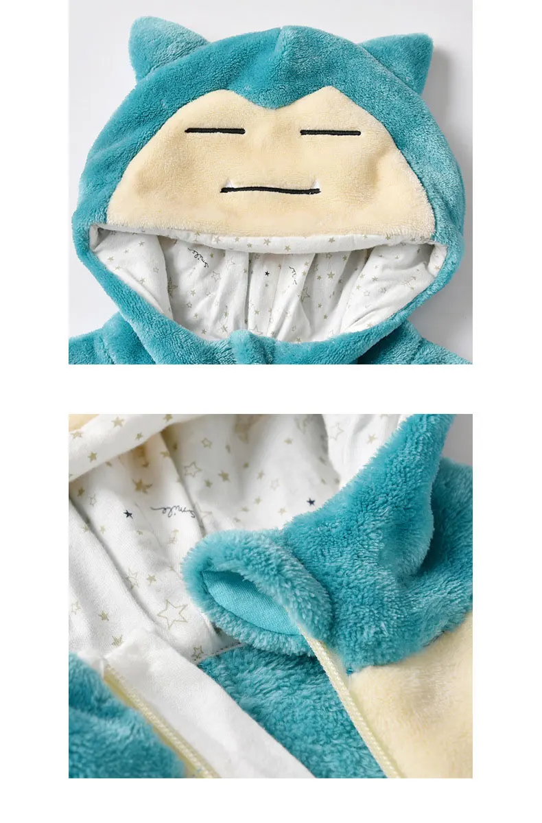Snorlax Baby Romper Soft Warm Kigurumi Onesie Pajama Costume