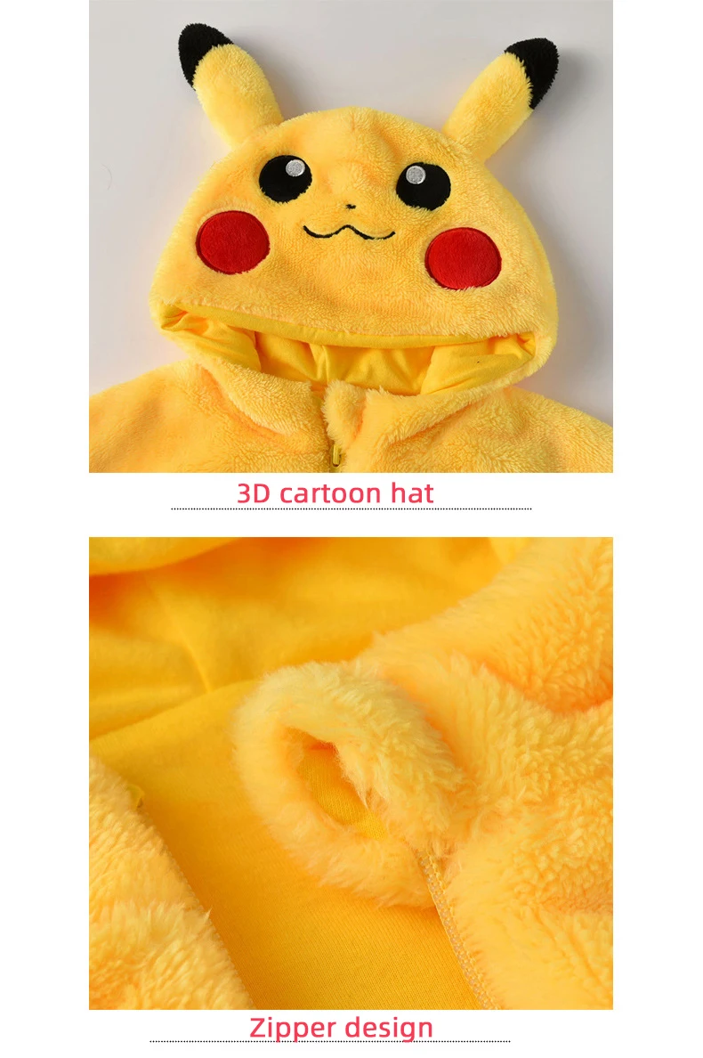 Pokemon Pika Pikachu With Tail Kigurumi Onesie Pajama