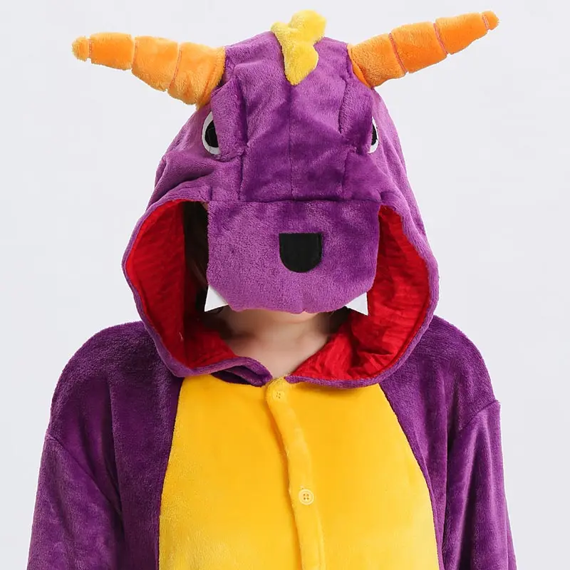 Spyro Dragon Cartoon Kigurumis Onesie Sleepwear Jumpsuit