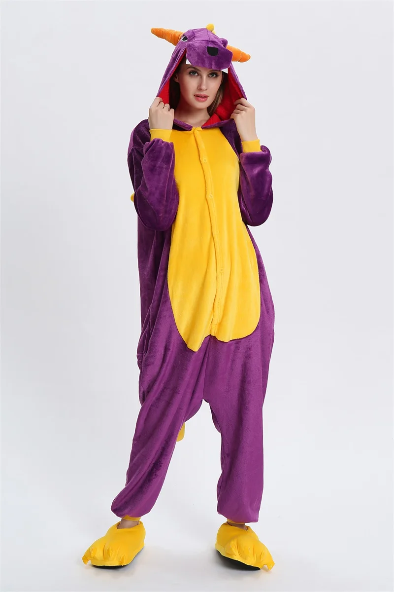 Spyro Dragon Cartoon Kigurumis Onesie Sleepwear Jumpsuit