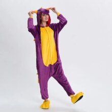 Spyro Dragon Cartoon Kigurumis Onesie Sleepwear Jumpsuit Spyro Dragon Cartoon Kigurumis Onesie Sleepwear Jumpsuit