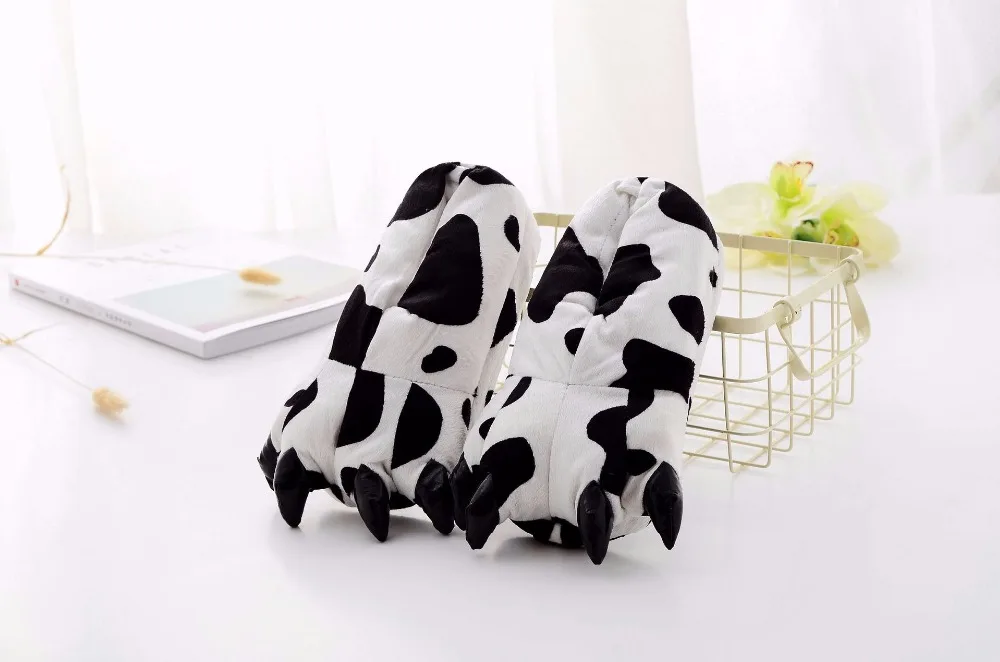 Monster Cartoon Soft Plush Warm Animal Paw Slippers