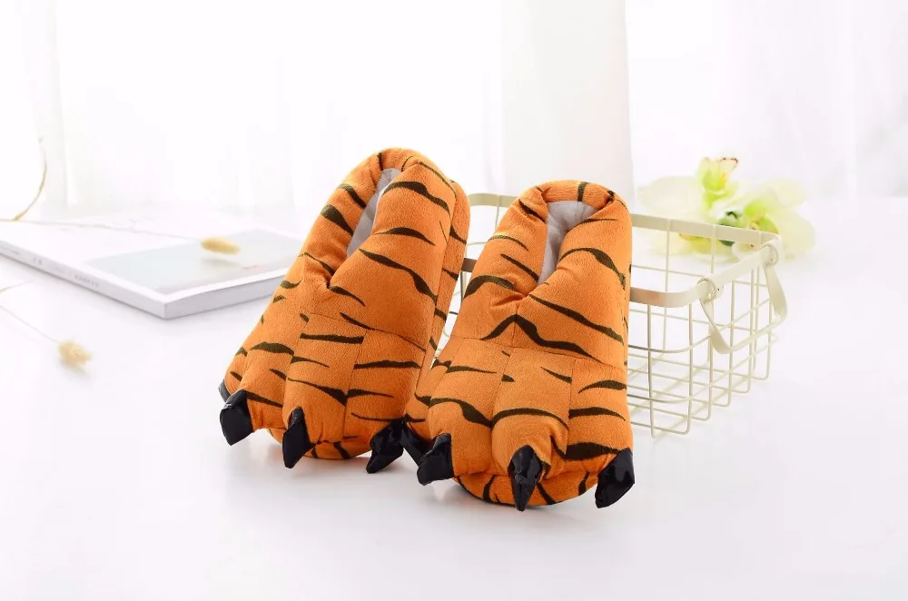 Monster Cartoon Soft Plush Warm Animal Paw Slippers