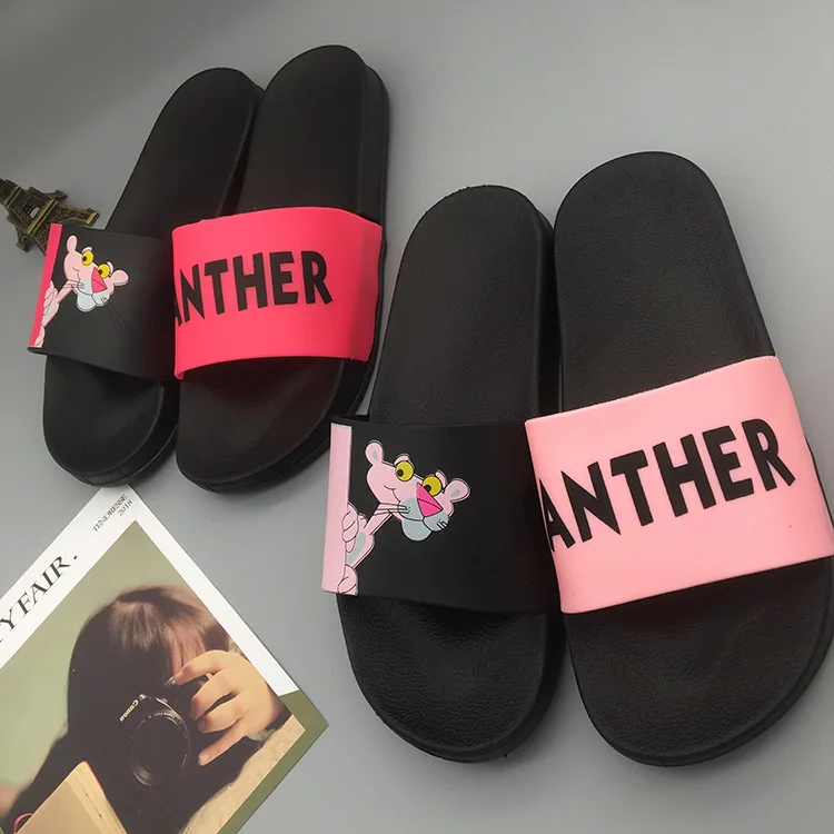 Cartoon Pink Panther Bedroom Flip Flops Slippers Cartoon Pink Panther Bedroom Flip Flops Slippers