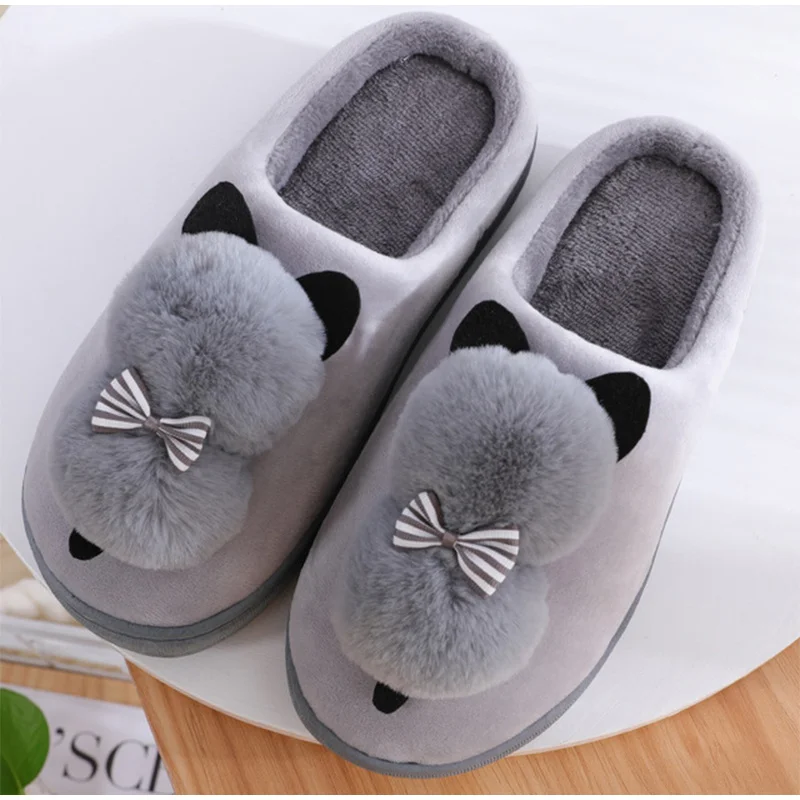 Cartoon Cat Soft Warm Plush Slippers