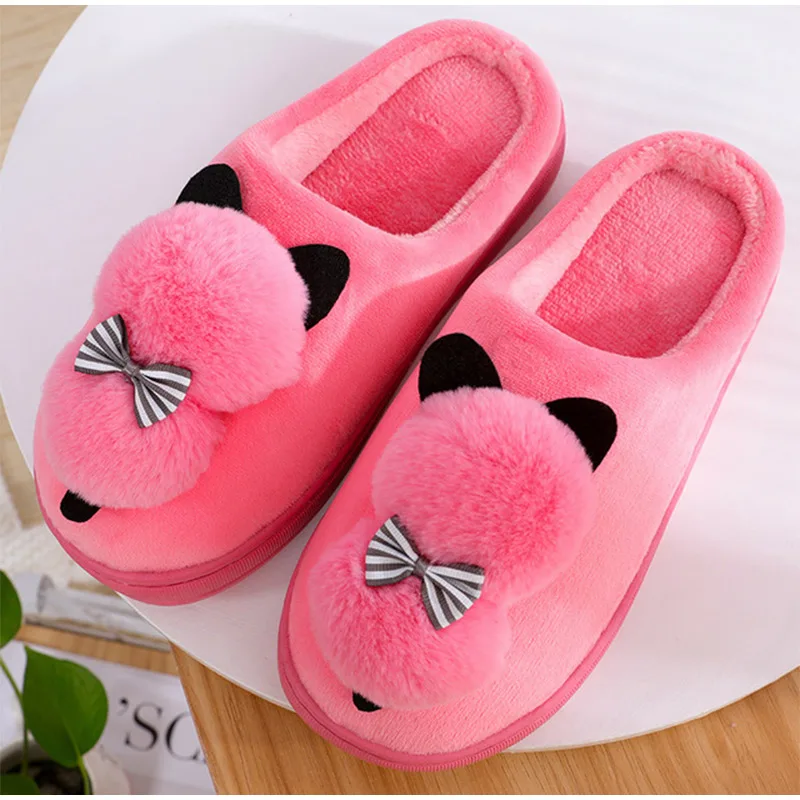 Cartoon Cat Soft Warm Plush Slippers