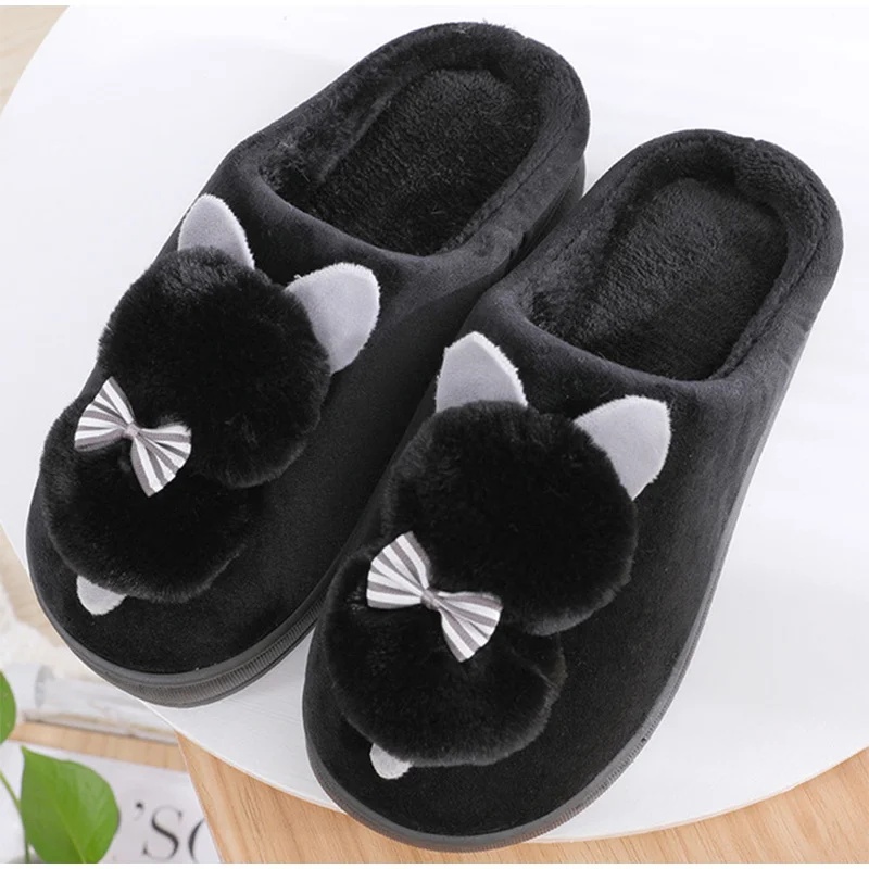 Cartoon Cat Soft Warm Plush Slippers