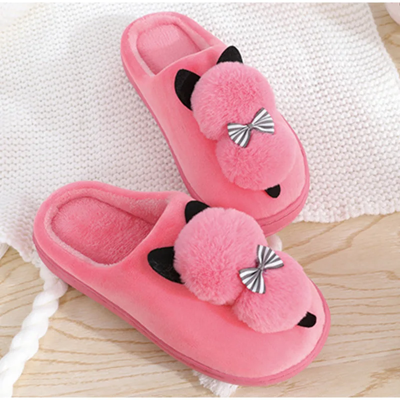Cartoon Cat Soft Warm Plush Slippers