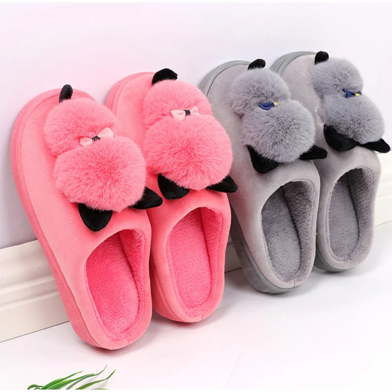 Cartoon Cat Soft Warm Plush Slippers