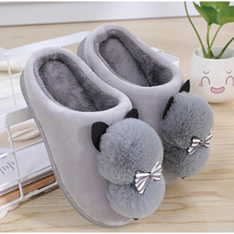 Cartoon Cat Soft Warm Plush Slippers